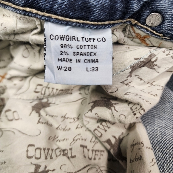 Cowgirl Tuff Co Womens Wide Leg Distressed Jeans Size 28 x 33 - Picture 12 of 13